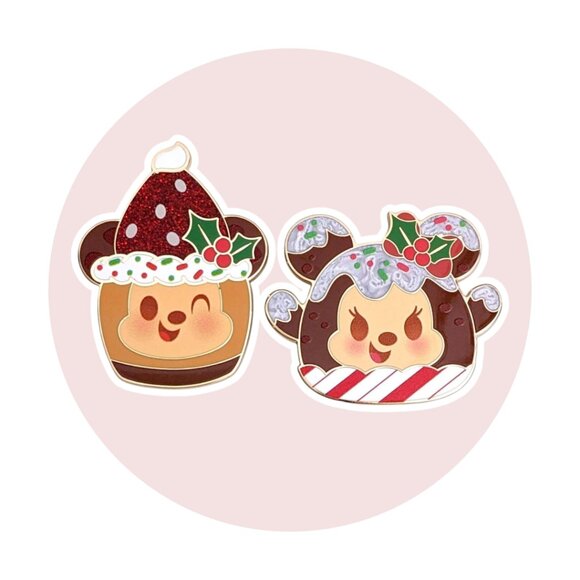 Mickey Mouse and Minnie Mouse Disney Pins: Advent Pudding Munchlings